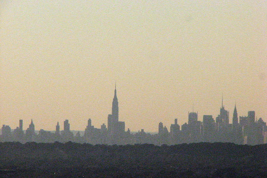 NYC Skyline at sunset Photograph by T Guy Spencer