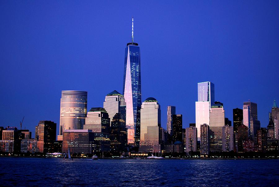 City Photograph - NYC Skyline - Evening Closeup View by Matt Quest