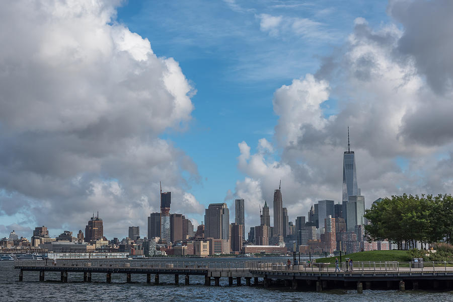 NYC Skyline Freedom Tower from Hoboken Waterfront  Photograph by Terry DeLuco
