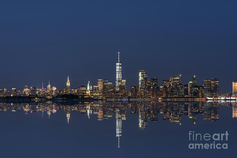 New York City Photograph - NYC Skyline Reflections  by Michael Ver Sprill