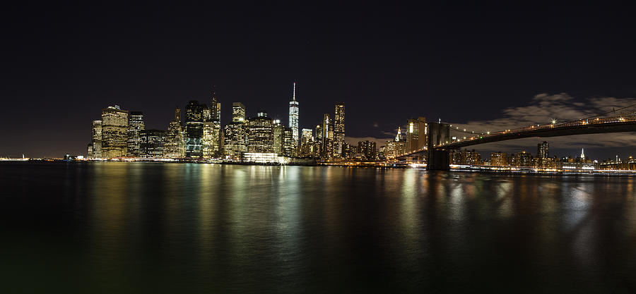NYC Skyline with Brooklyn Bridge Photograph by John McGraw