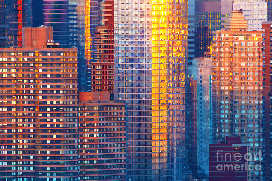 NYC Skyscrapers-Sundown Magic 2 Photograph by Regina Geoghan