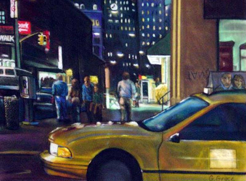 New York City Painting - NYC Taxicab by George Grace