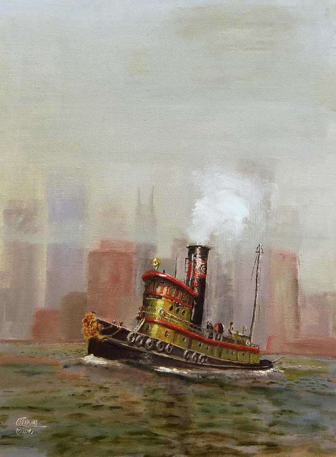 New York City Painting - NYC Tug by Christopher Jenkins
