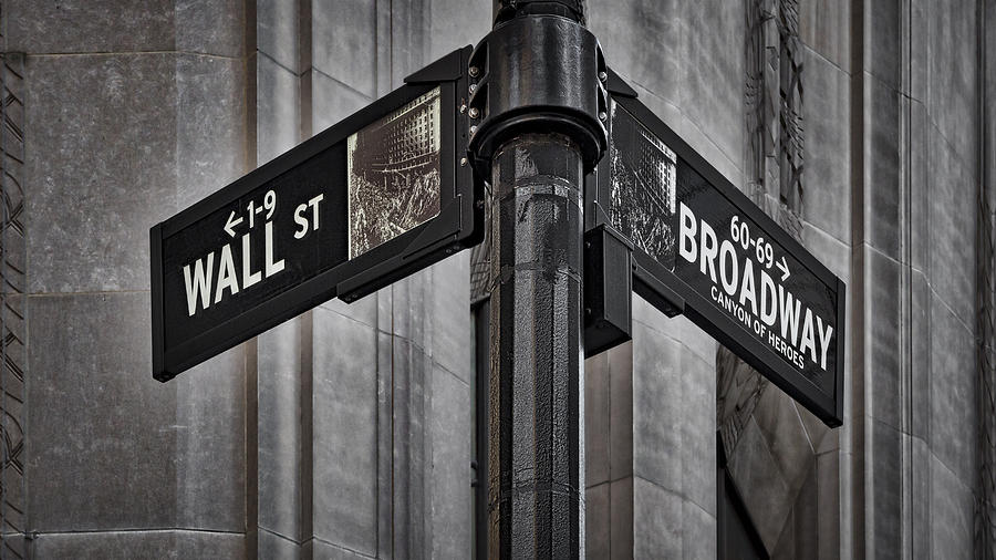 NYC Wall Street And Broadway Sign Photograph by Susan Candelario