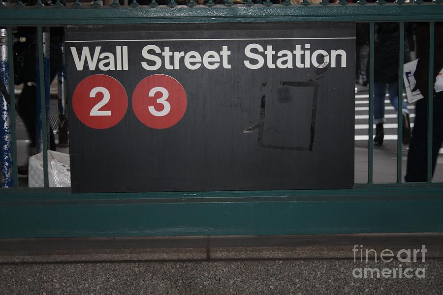 Nyc Wall Street Subway Entrance Photograph by John Telfer