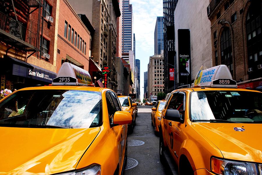 City Photograph - NYC Yellow Cab Street View by Matt Quest