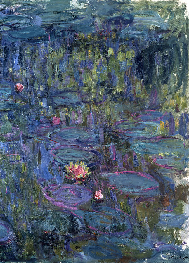 Claude Monet Painting - Nympheas 1914 - 1917 by Claude Monet