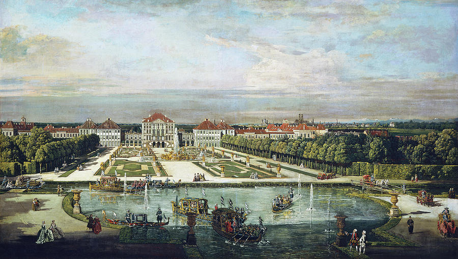 Nymphenburg Palace, Munich Painting by Bernardo Bellotto