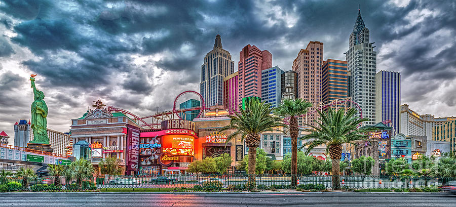 NY_NY Panorama_Las Vegas Photograph by David Zanzinger