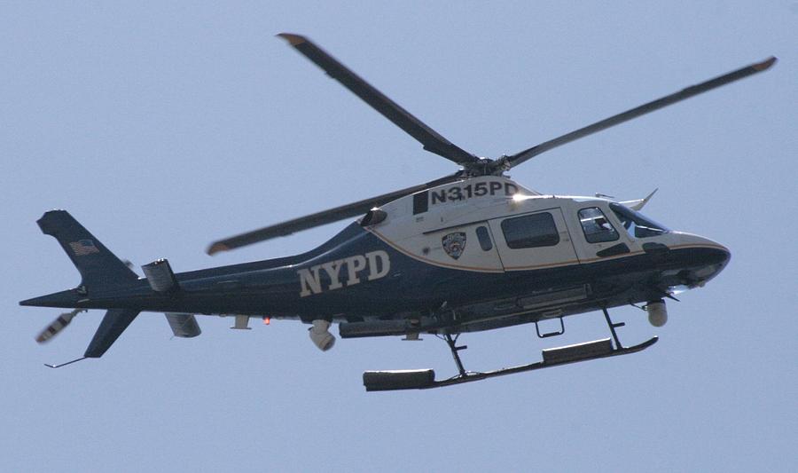 Helicopter Photograph - NYPD Aviation Unit by Christopher J Kirby