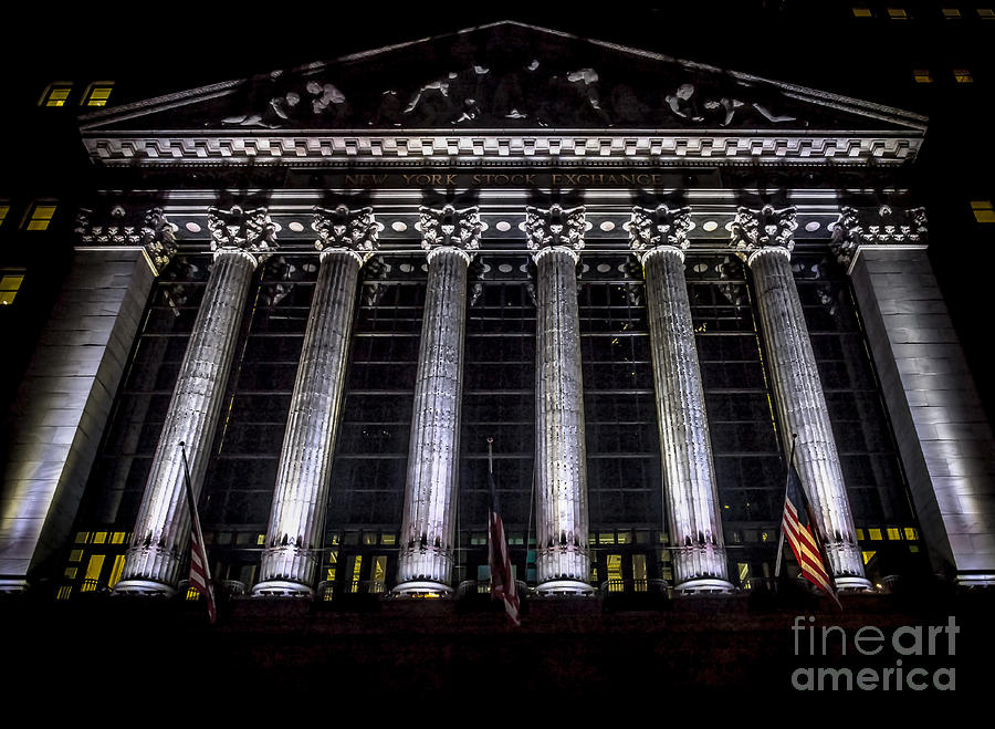 NYSE at Night Photograph by James Aiken
