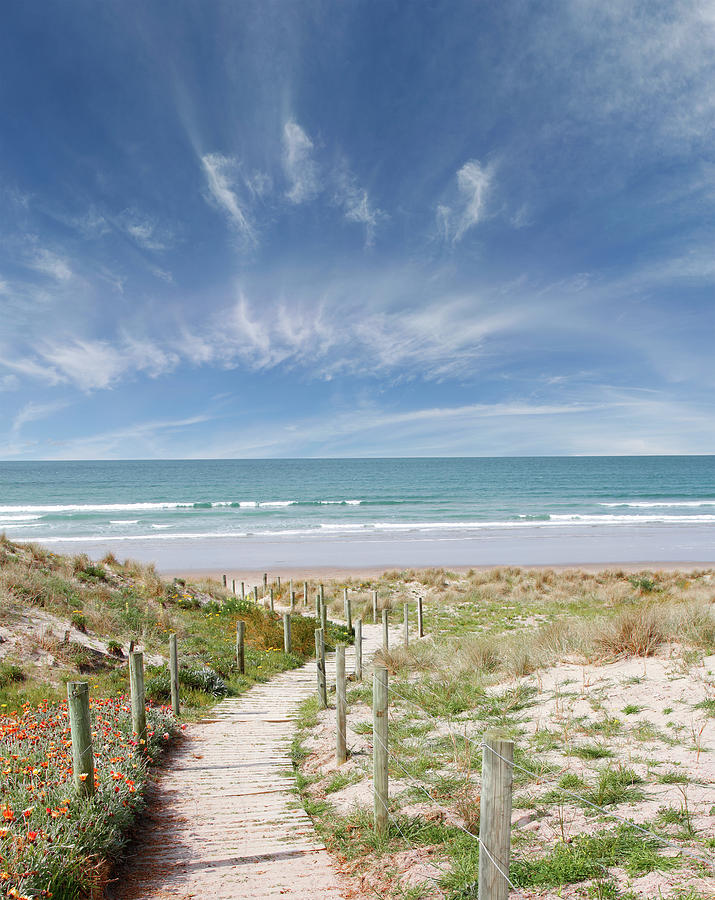 NZ beach 2 Photograph by Les Cunliffe