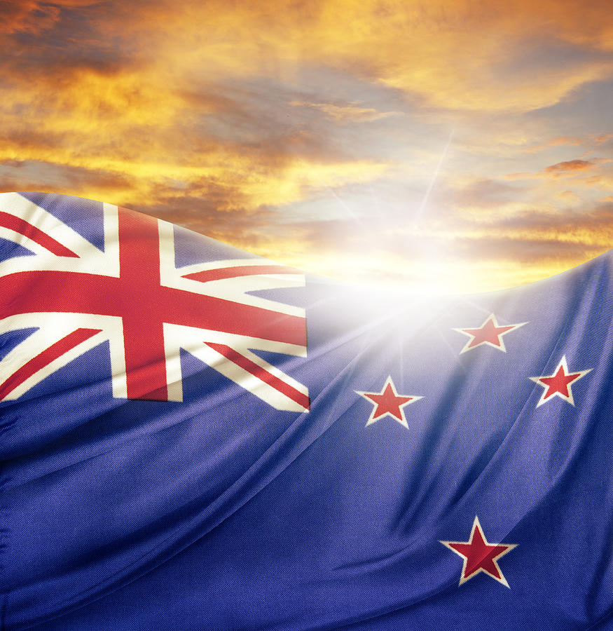 Summer Photograph - NZ flag  by Les Cunliffe