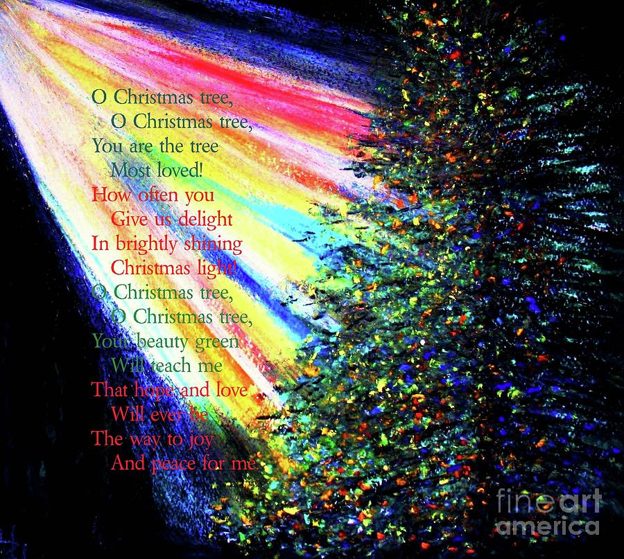 O Christmas Tree Painting by Hazel Holland