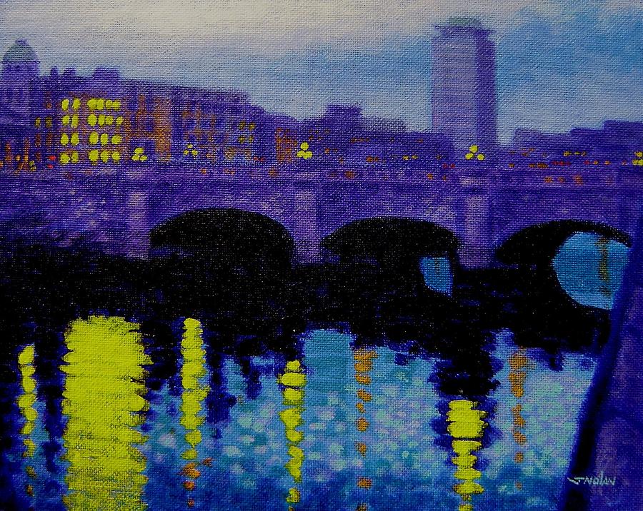 Christmas Painting - O Connell Bridge - Dublin by John  Nolan