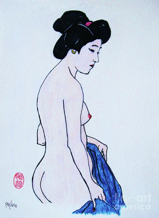 O furo de utsukushii josei Painting by Thea Recuerdo