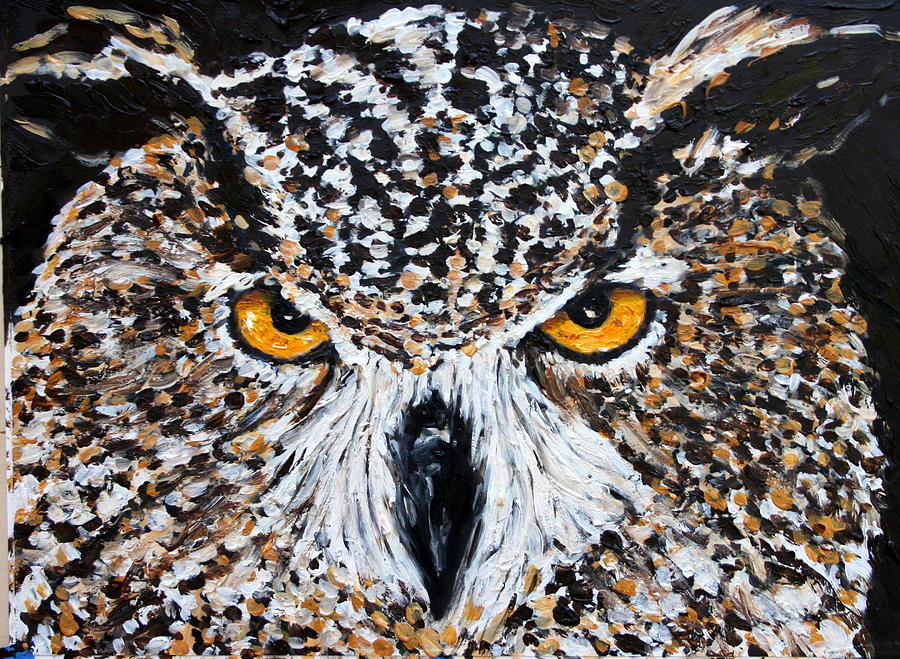 O is for Owl Painting by Rudy Browne - Fine Art America