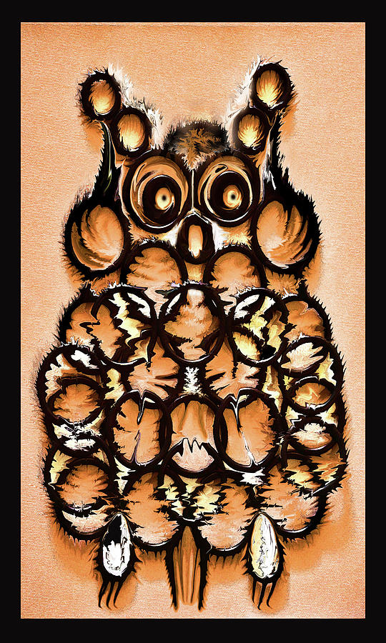 O Ring Owl Art Digital Art by Linda Brody