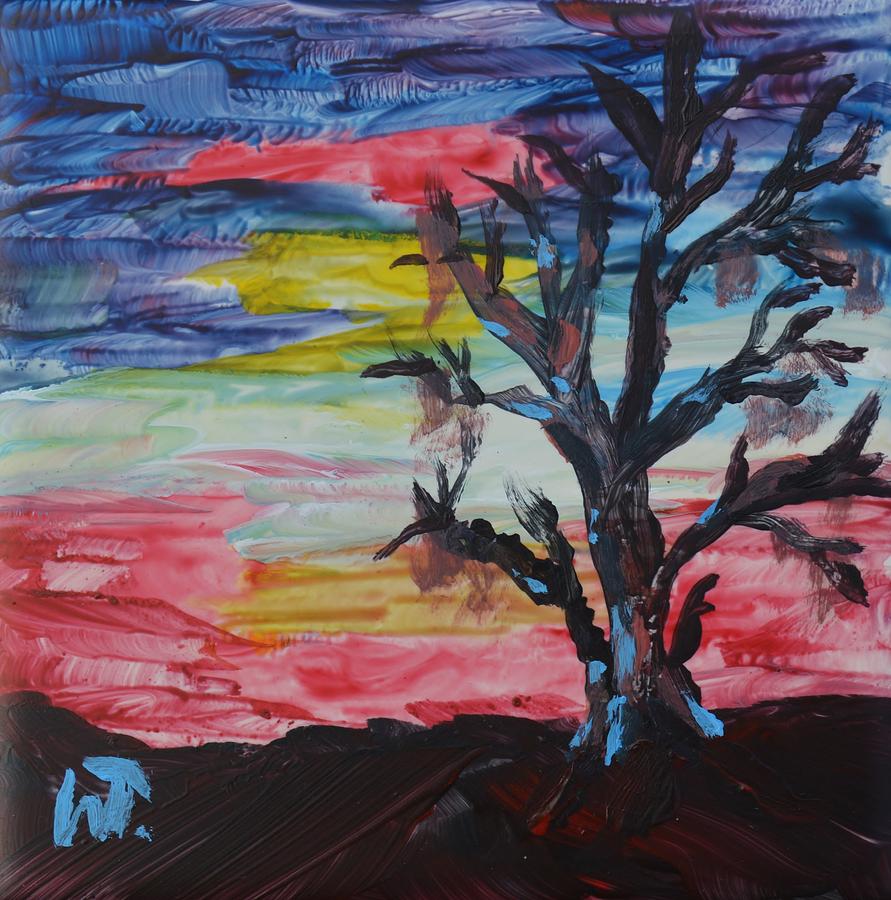 Oak at Sunset Painting by Warren Thompson