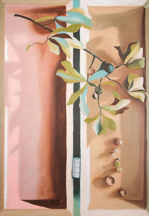 Nature Painting - Oak Branch by Rachel Osteyee