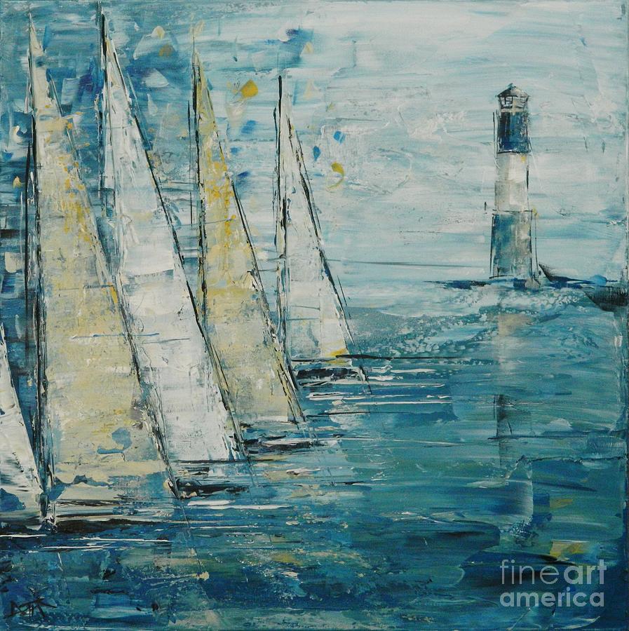 Oak Island Sail Painting by Dan Campbell