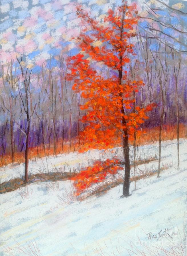 Oak Leaves in March Pastel by Rae  Smith PAC