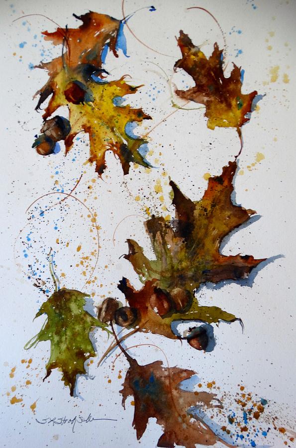 Oak Leaves Painting by Sandra Strohschein