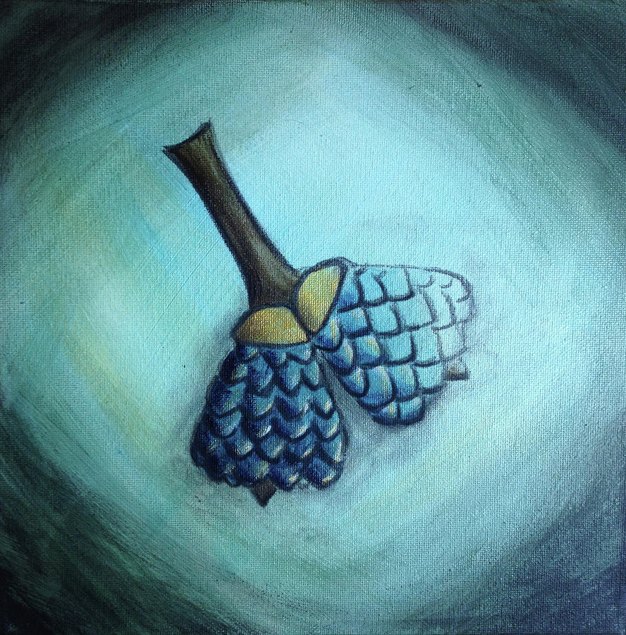 Oak Nuts Shimmy Painting by Anna Elkins