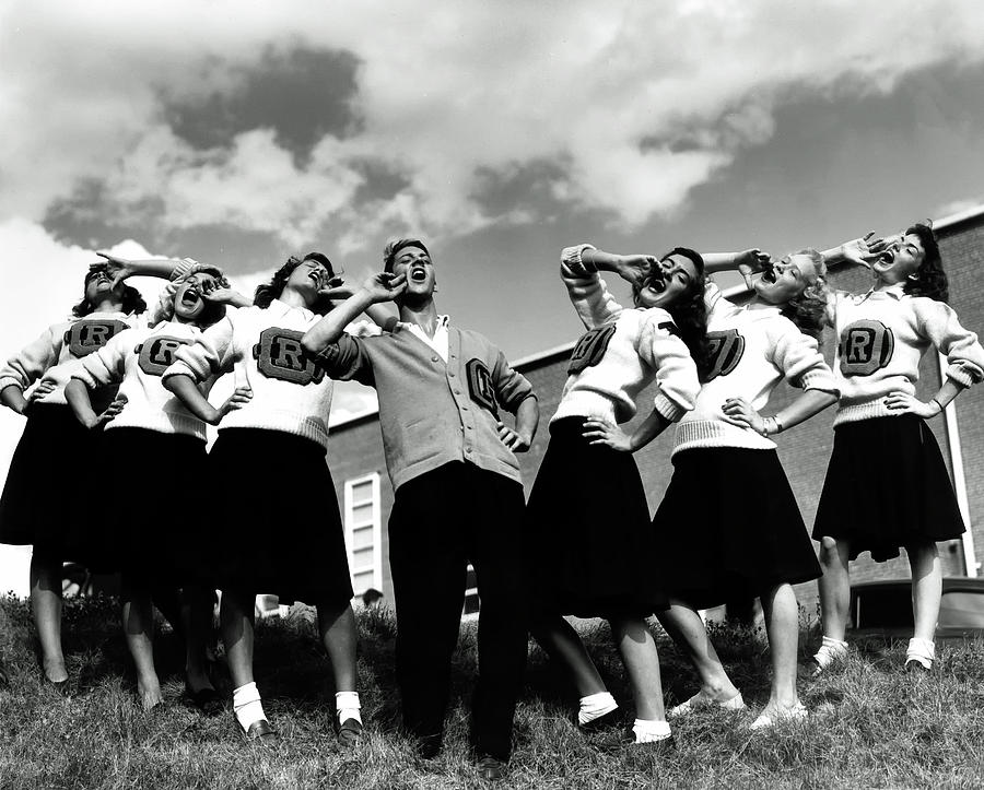 Oak Ridge High School Cheerleaders 1946 #1 Photograph by Mountain Dreams