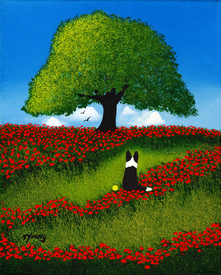 Poppy Painting - Oak Tree by Todd Young