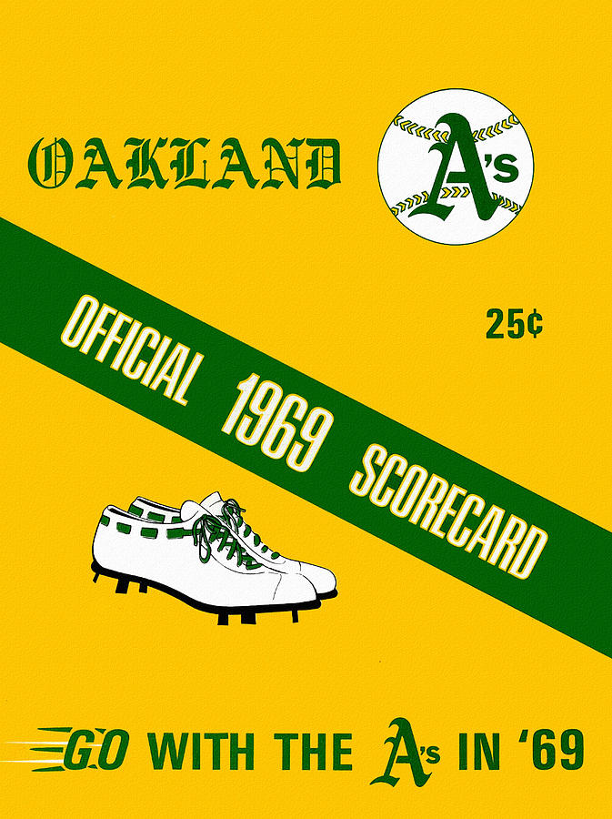 Oakland A's 1969 Scorecard by Big 88 Artworks