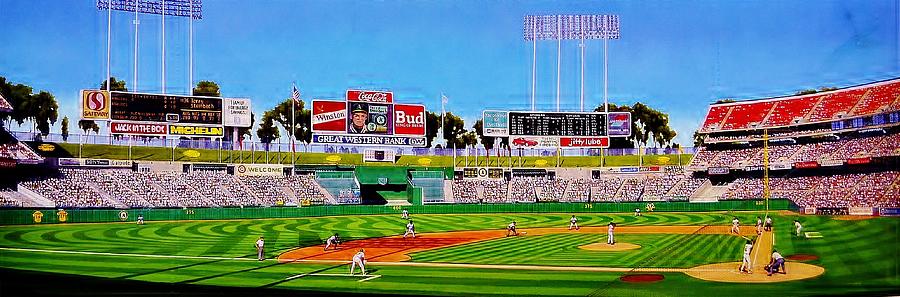 1986 World Series at Shea Painting by T Kolendera - Pixels