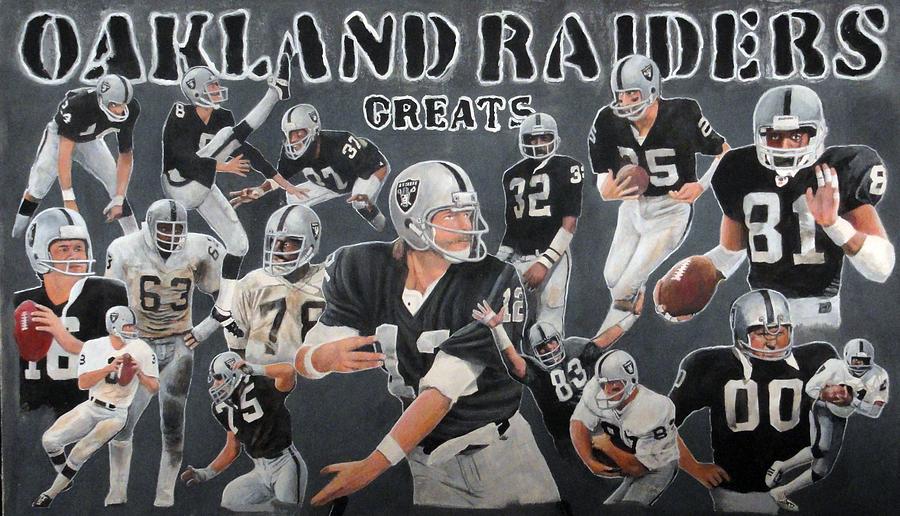 Oakland Raiders Asomugha ART Giclee Print Jiang Zunzhong 20"