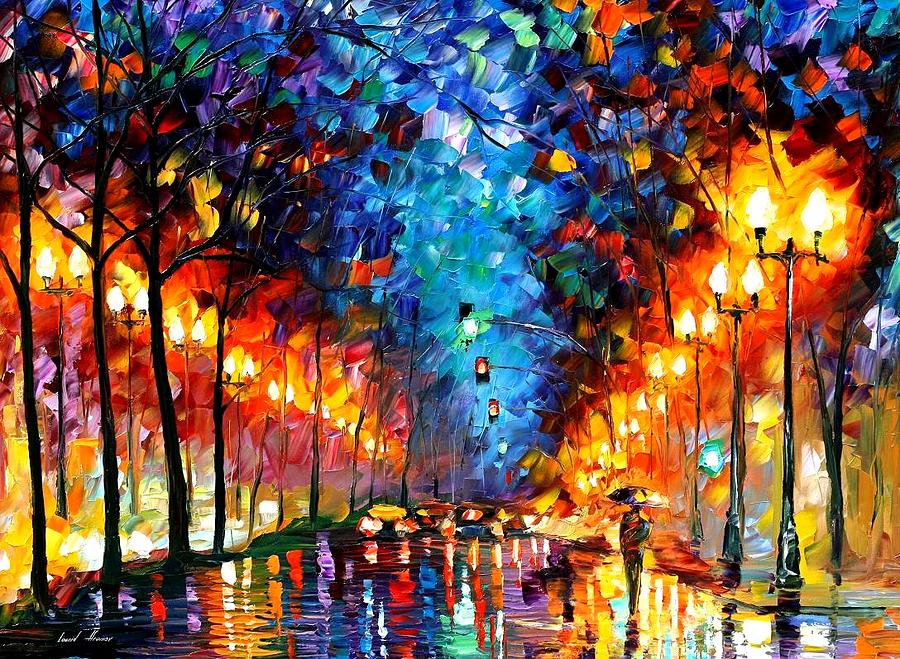 Oakland Rain Painting By Leonid Afremov