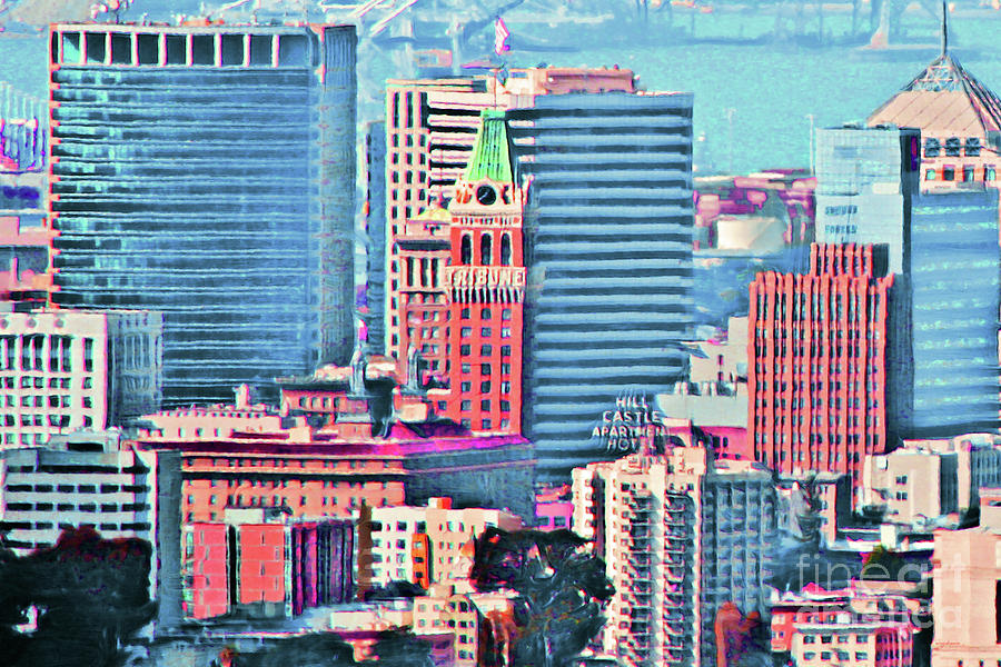Oakland Tribune And The Oakland Skyline 20180515 Photograph by Wingsdomain Art and Photography