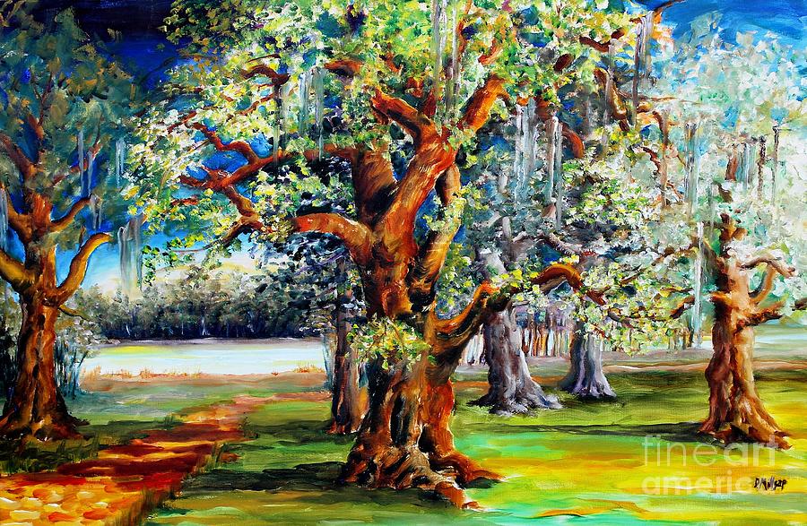 Oaks Along the Bayou Painting by Diane Millsap