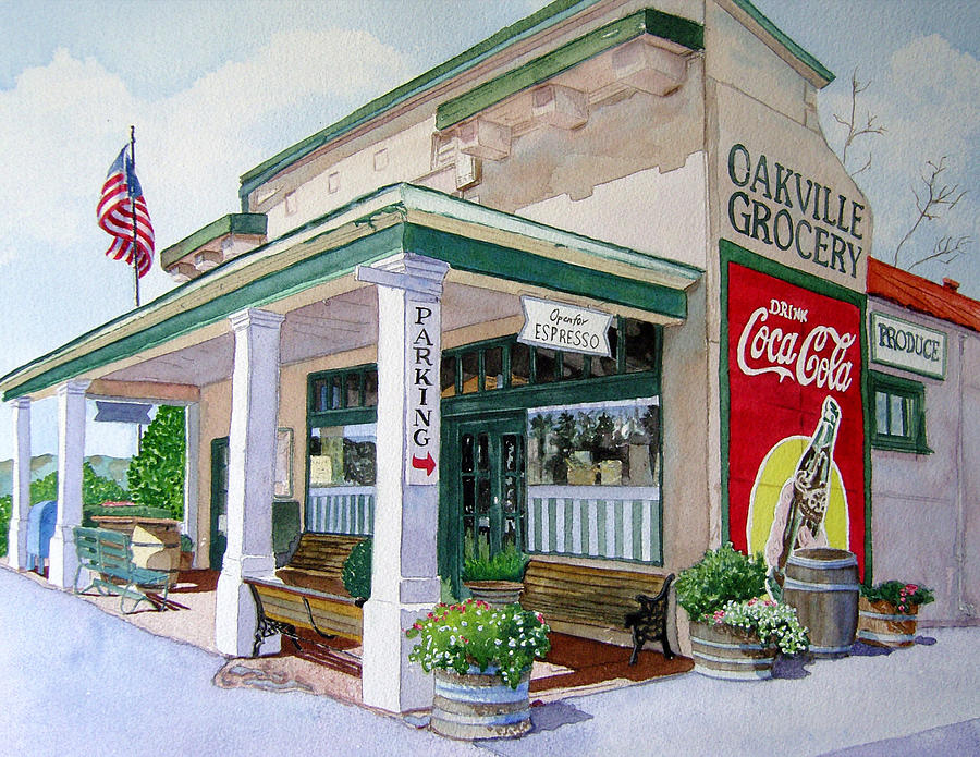 Architecture Painting - Oakville Grocery by Gail Chandler Architecture Painting - Oakville Grocery by Gail Chandler