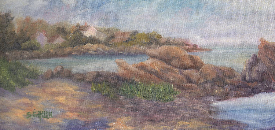 Oarweed Cove Painting by Sharon E Allen