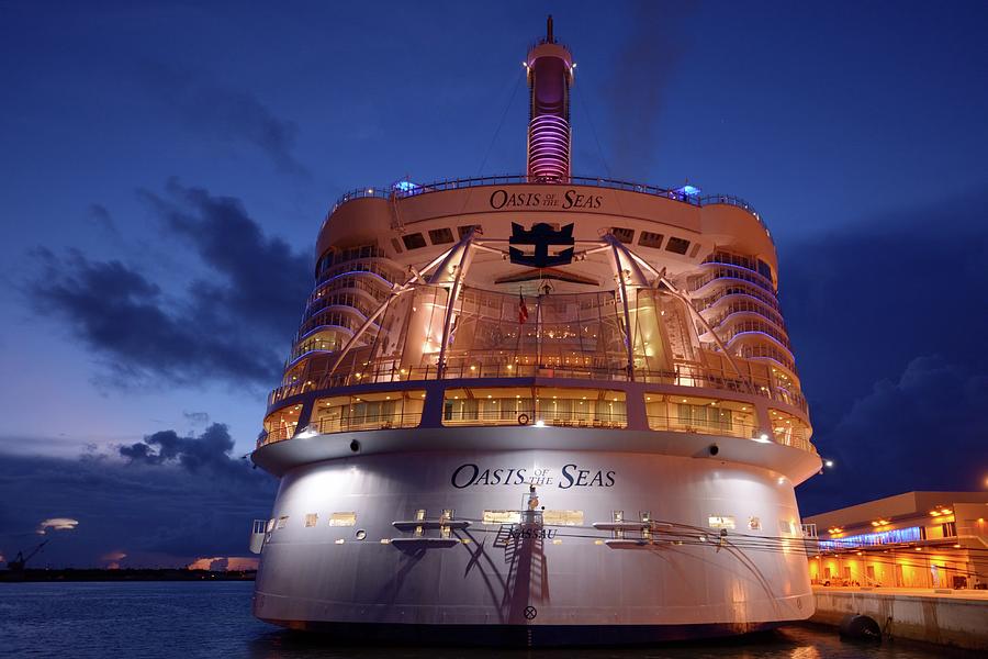 Oasis of the Seas at  Twilight  Photograph by Bradford Martin