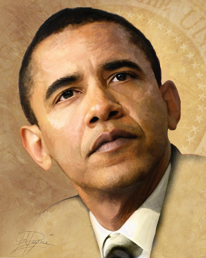 Obama Painting - Obama by Joel Payne Obama Painting - Obama by Joel Payne