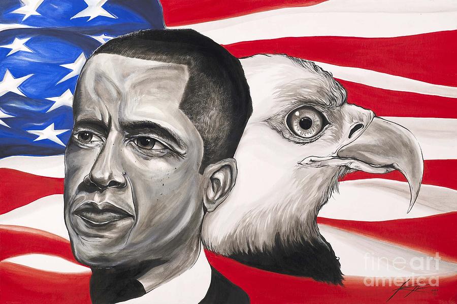 Obama Painting - Obama by Keith  Thurman
