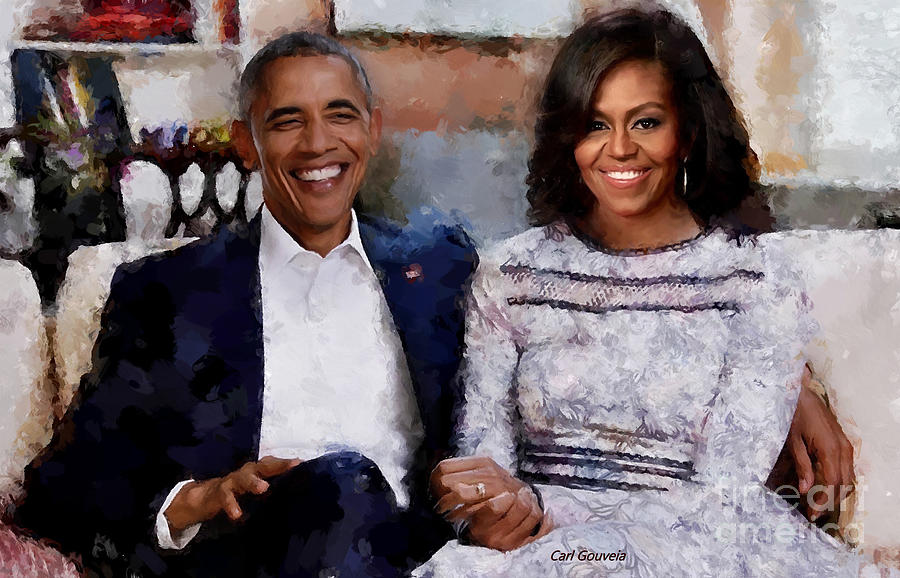 Obama Love Mixed Media by Carl Gouveia