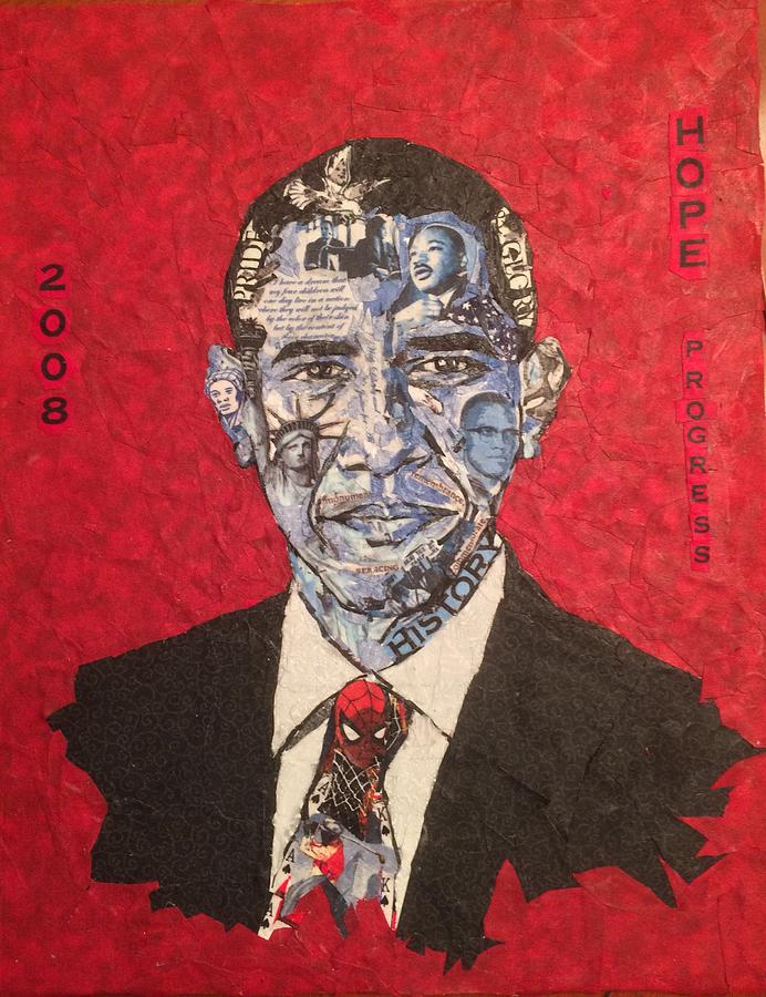 Obama-Maker of History Painting by Mihira Karra