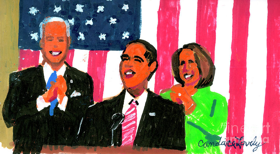Obamas State of the Union 10 Painting by Candace Lovely