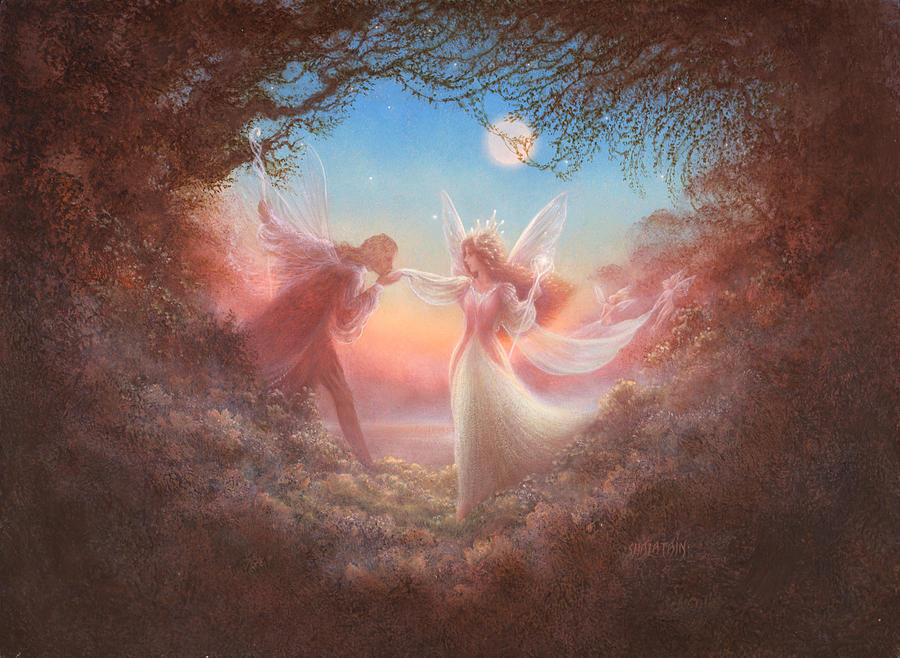 Fairy Painting - Oberon and Titania by Jack Shalatain