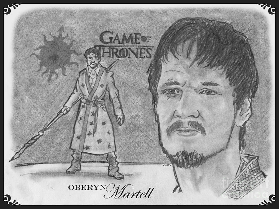 Oberyn Martell The Red Viper Drawing by Chris DelVecchio