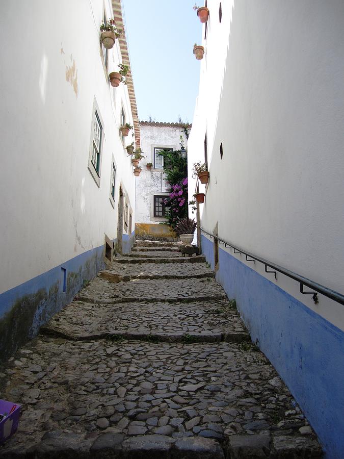 Obidos Stone Walkway I Portugal Photograph by John Shiron