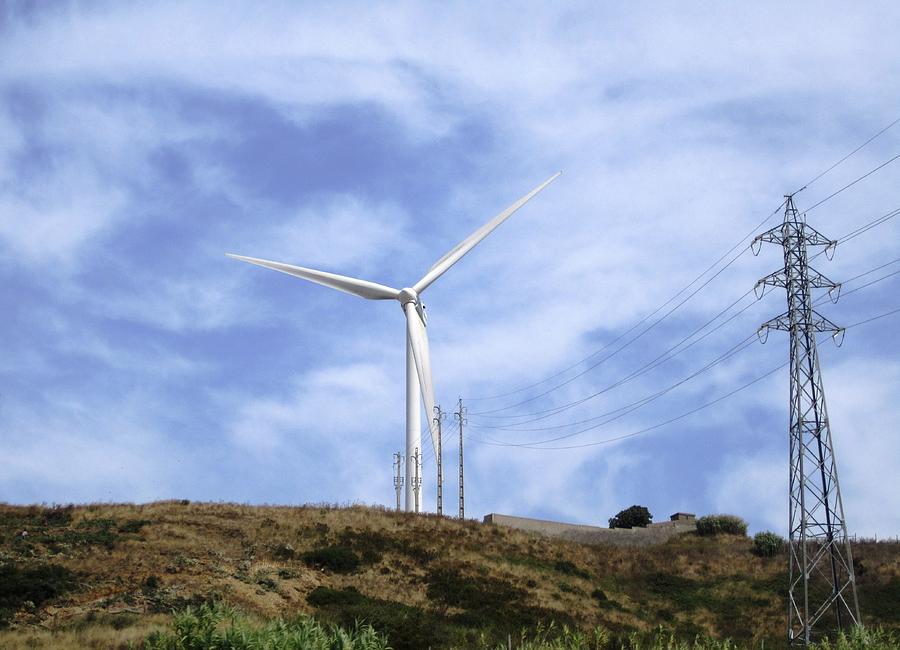 Obidos Wind Turbine II Portugal Photograph by John Shiron