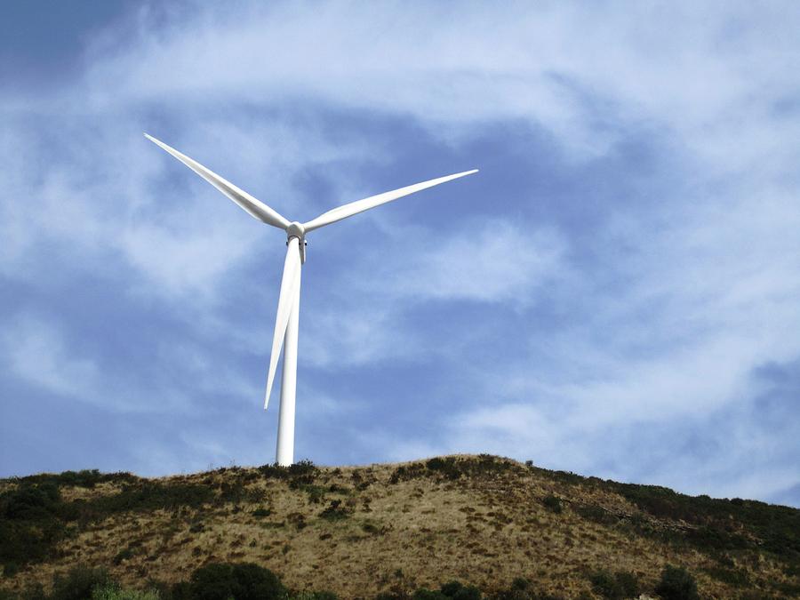 Obidos Wind Turbine III Portugal Photograph by John Shiron